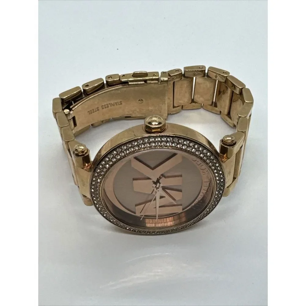 Michael Kors Parker MK5865 Women Rose Gold Analog Dial Quartz Wrist Watch JNA454